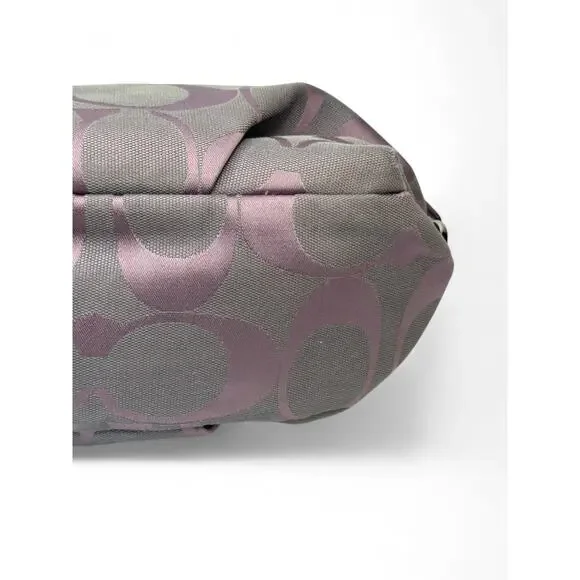 Coach Vintage Signature C Purple Duffle Hobo Bag - Picture 12 of 13